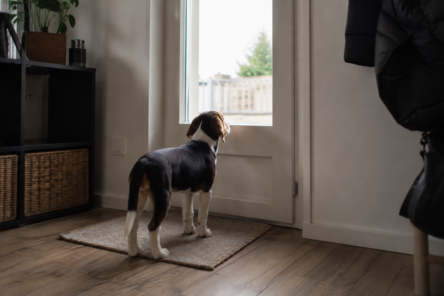 Mon chiot hurle quand je pars : comment gérer l’anxiété ?